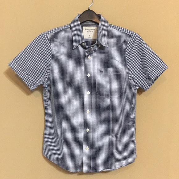 💙🔥ABERCROMBIE&FITCH SHORT-SLEEVE BUTTON-UP SHIRT - Picture 6 of 16